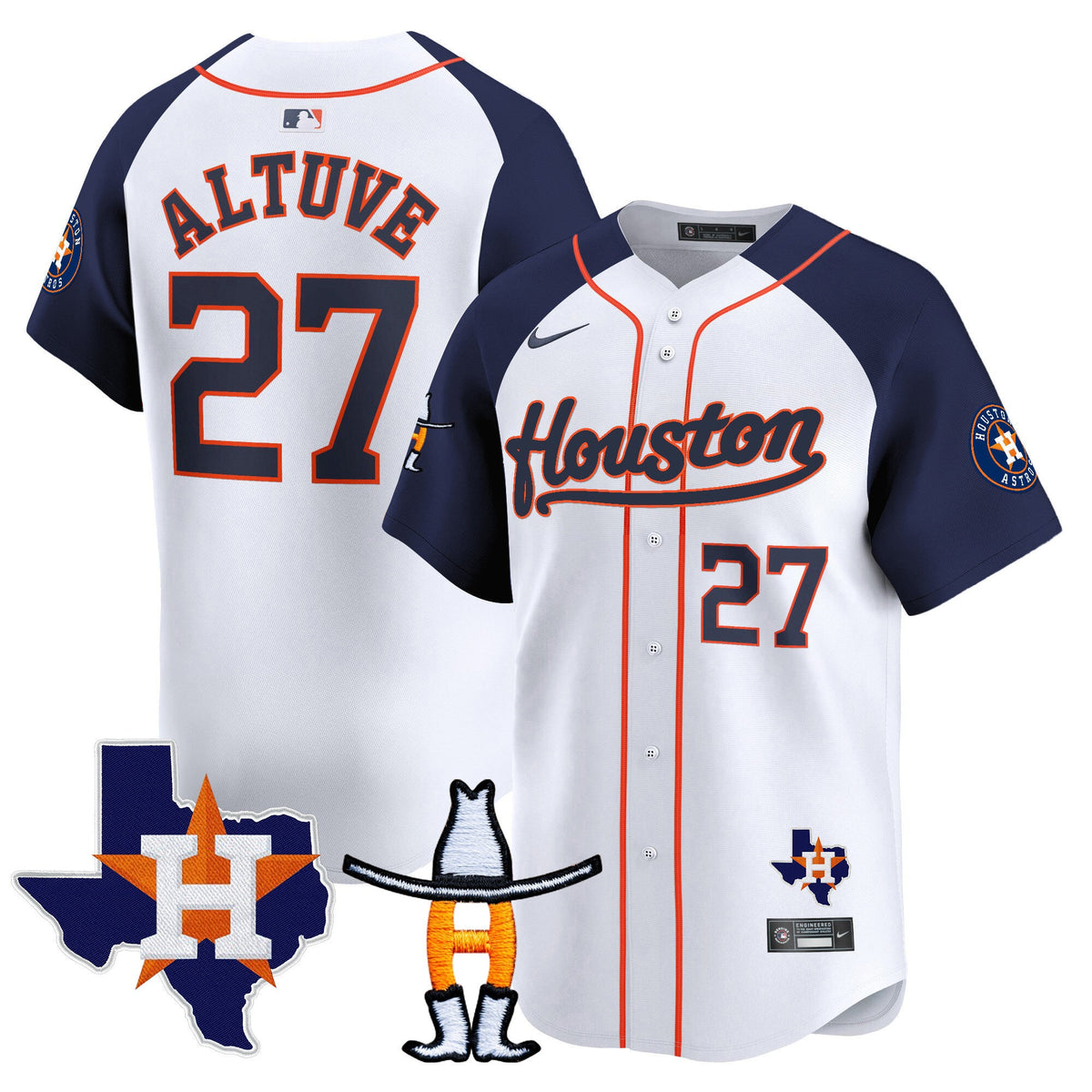 Men's Houston Astros Houston Rodeo Patch Vapor Premier Limited Jersey - All Stitched