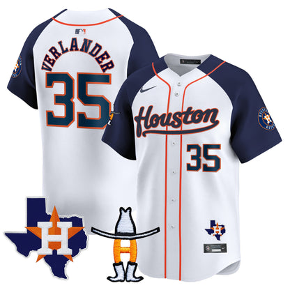 Men's Houston Astros Houston Rodeo Patch Vapor Premier Limited Jersey - All Stitched