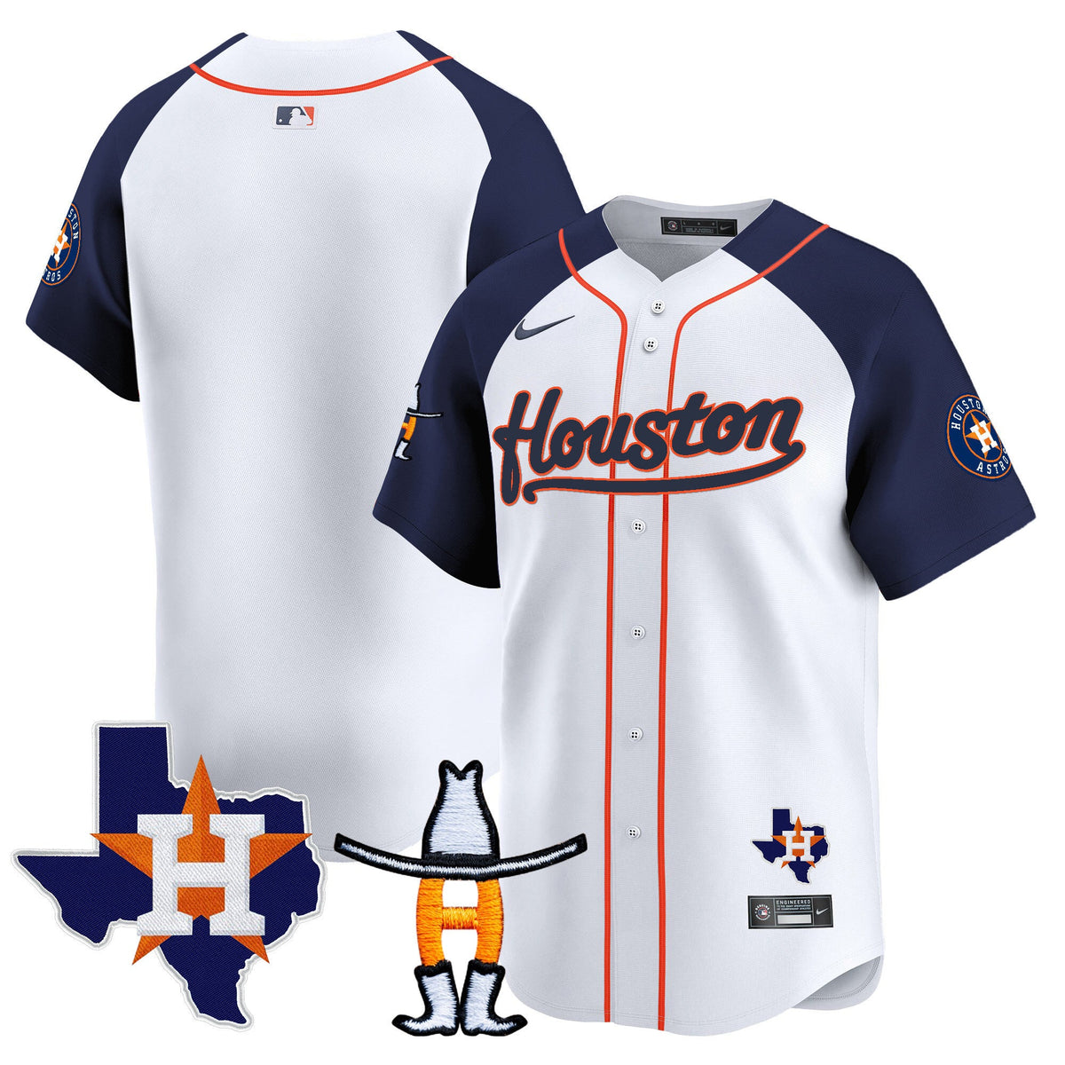 Men's Houston Astros Houston Rodeo Patch Vapor Premier Limited Jersey - All Stitched