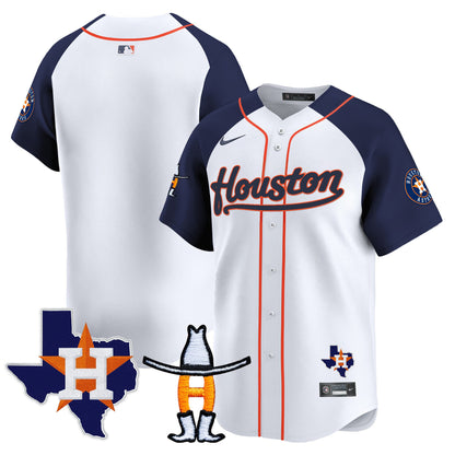 Men's Houston Astros Houston Rodeo Patch Vapor Premier Limited Jersey - All Stitched