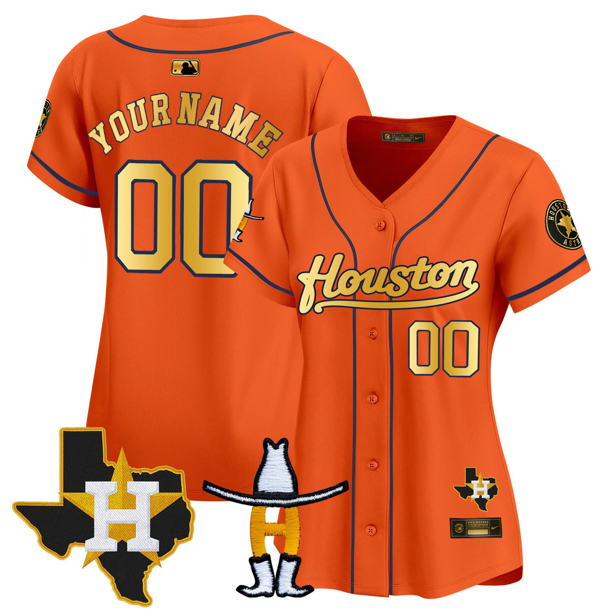 Houston Astros Houston Rodeo Patch Vapor Premier Limited Custom Jersey - All Stitched