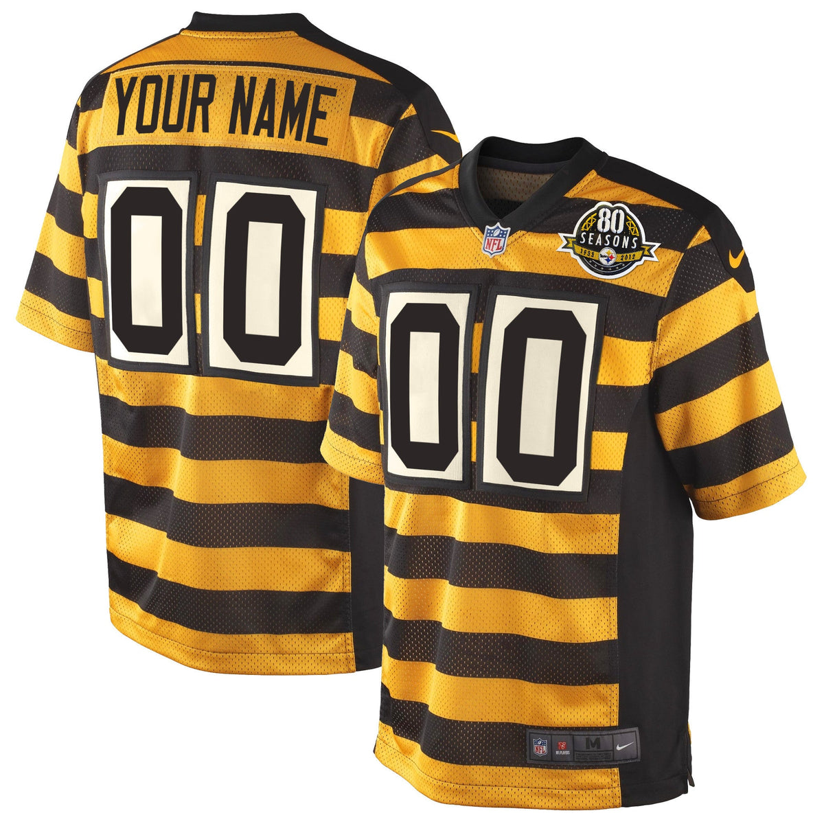 Pittsburgh Steelers Throwback Bunblebee Custom Jersey - All Stitched