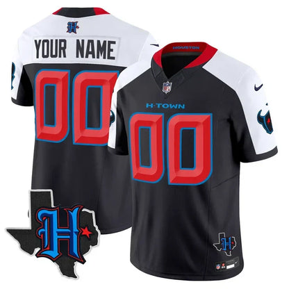Houston Texans 2024 Texas Patch Vapor Limited Custom Jersey - All Stitched