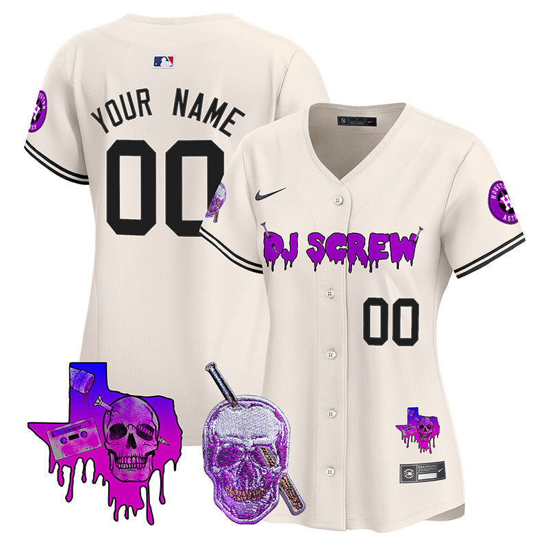 Astros DJ Screw Vapor Premier Limited Custom Jersey - All Stitched
