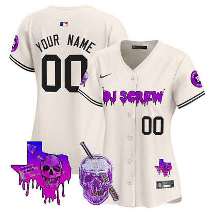 Astros DJ Screw Vapor Premier Limited Custom Jersey - All Stitched