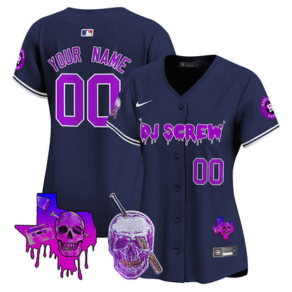 Astros DJ Screw Vapor Premier Limited Custom Jersey - All Stitched
