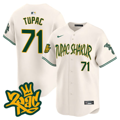 Men's Oakland Athletics Tupac Shakur Vapor Premier Limited Jersey - All Stitched