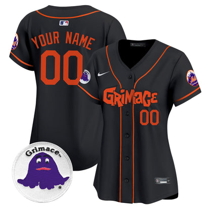 Mets Grimace Vapor Premier Limited Custom Jersey V2 - All Stitched