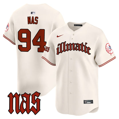 Men's New York Yankees Nas Illmatic Vapor Premier Limited Jersey - All Stitched