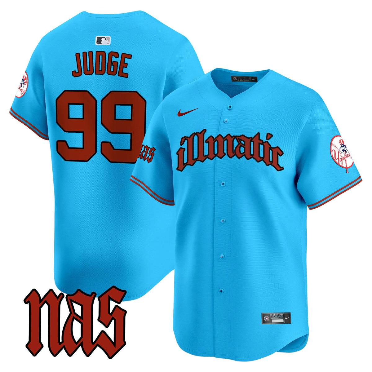 Men's New York Yankees Nas Illmatic Vapor Premier Limited Jersey - All Stitched