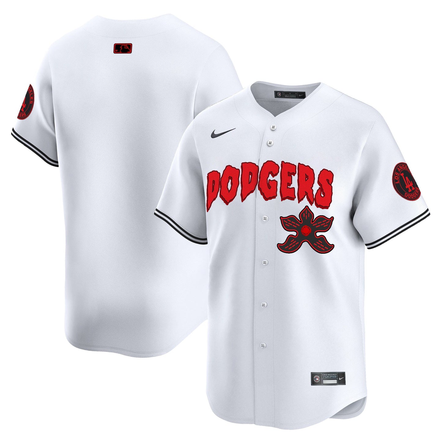 Men's Dodgers Stranger Things Vapor Premier Limited Jersey - All Stitched