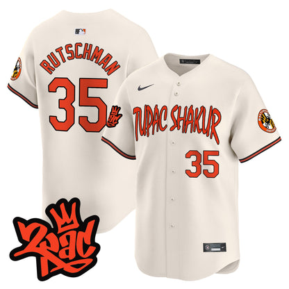 Men’s Baltimore Orioles Tupac Shakur Vapor Premier Limited Jersey - All Stitched