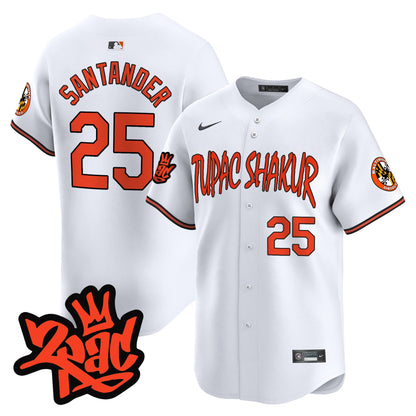 Men’s Baltimore Orioles Tupac Shakur Vapor Premier Limited Jersey - All Stitched