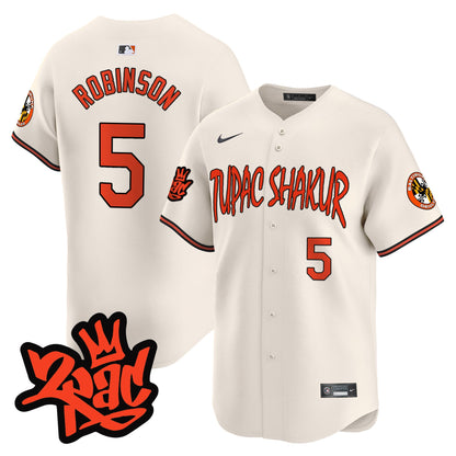 Men’s Baltimore Orioles Tupac Shakur Vapor Premier Limited Jersey - All Stitched