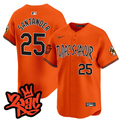 Men’s Baltimore Orioles Tupac Shakur Vapor Premier Limited Jersey - All Stitched