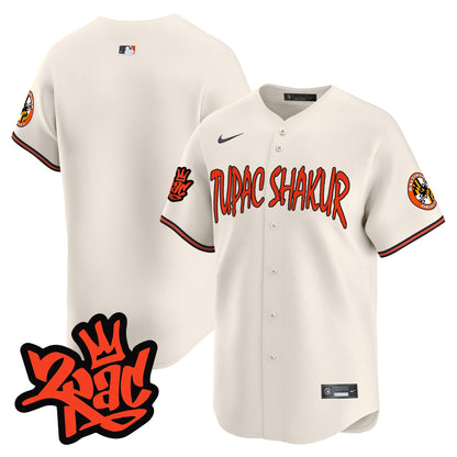 Men’s Baltimore Orioles Tupac Shakur Vapor Premier Limited Jersey - All Stitched
