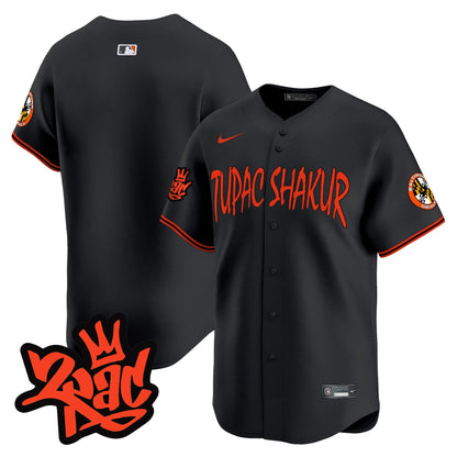 Men’s Baltimore Orioles Tupac Shakur Vapor Premier Limited Jersey - All Stitched