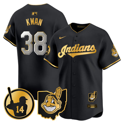 Men's Cleveland Indians Larry Doby Patch Vapor Premier Limited Jersey - All Stitched