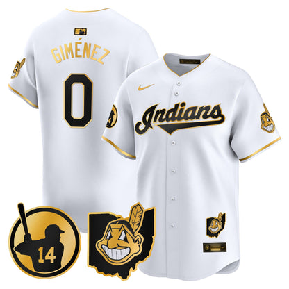 Men's Cleveland Indians Larry Doby Patch Vapor Premier Limited Jersey - All Stitched
