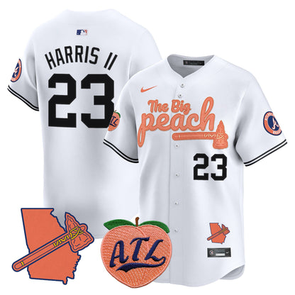 Men's Atlanta Braves The Big Peach Vapor Premier Limited Jersey V2 - All Stitched