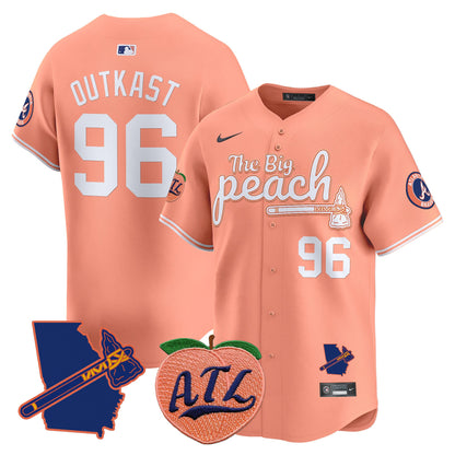 Men's Atlanta Braves The Big Peach Vapor Premier Limited Jersey V2 - All Stitched