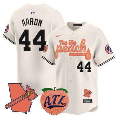 Men's Atlanta Braves The Big Peach Vapor Premier Limited Jersey V2 - All Stitched