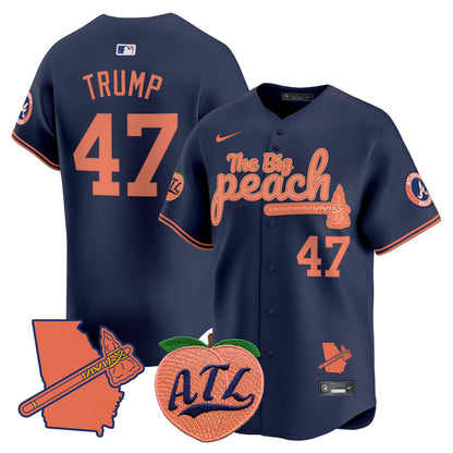 Men's Atlanta Braves The Big Peach Vapor Premier Limited Jersey V2 - All Stitched