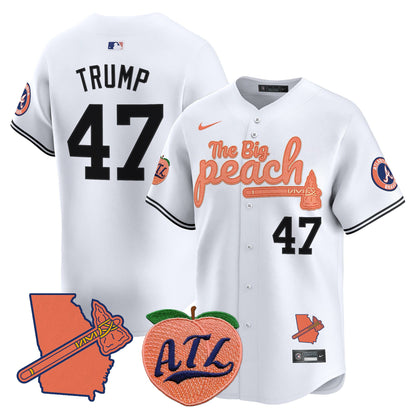 Men's Atlanta Braves The Big Peach Vapor Premier Limited Jersey V2 - All Stitched