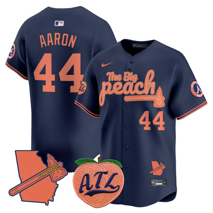 Men's Atlanta Braves The Big Peach Vapor Premier Limited Jersey V2 - All Stitched