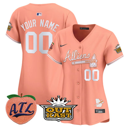 Atlanta Braves Atliens & Peach Vapor Premier Limited Custom Jersey - All Stitched