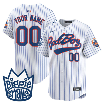 Mets Biggie Smalls Vapor Premier Limited Custom Jersey - All Stitched
