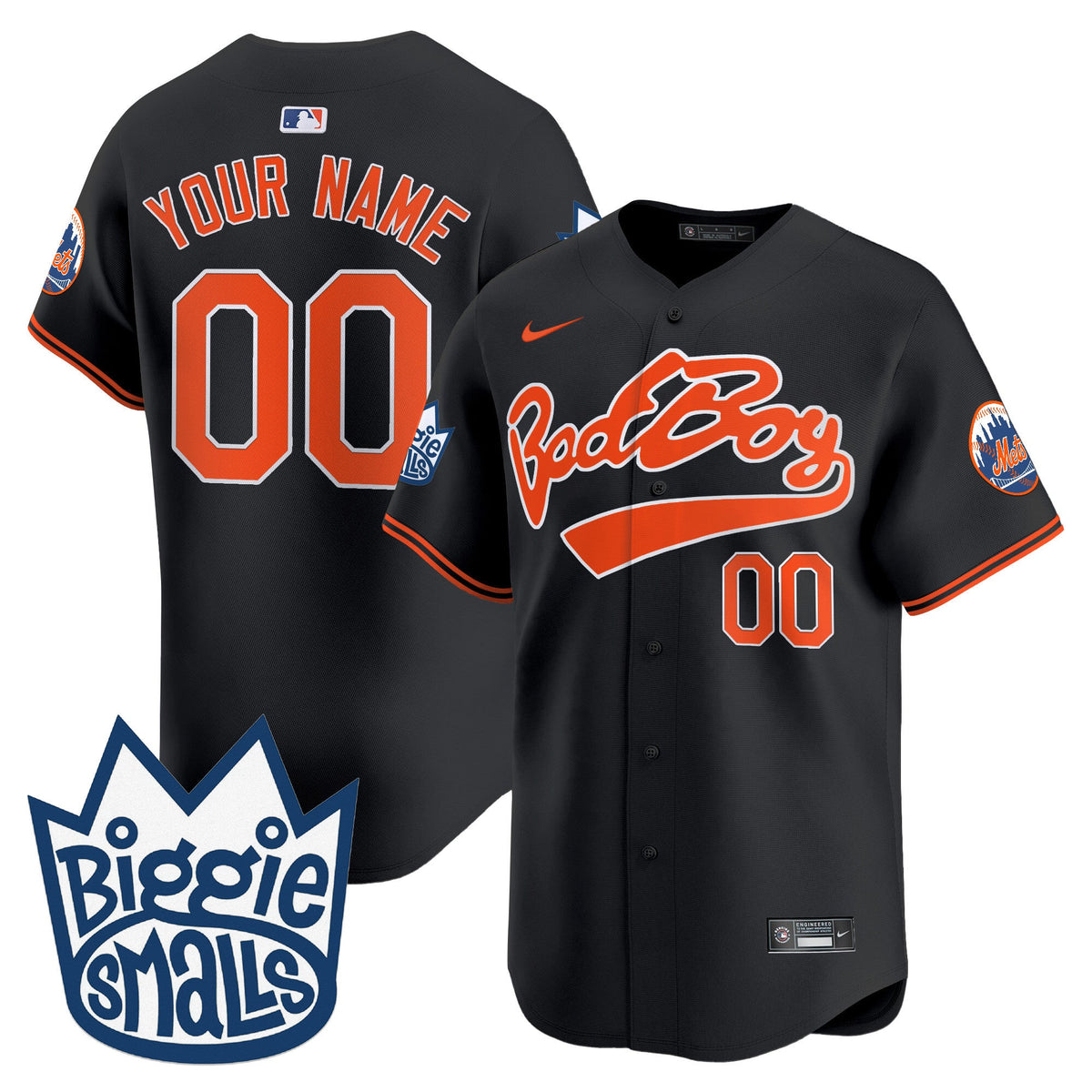 Mets Biggie Smalls Vapor Premier Limited Custom Jersey - All Stitched
