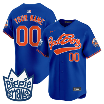 Mets Biggie Smalls Vapor Premier Limited Custom Jersey - All Stitched