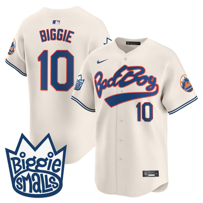 Men's Mets Biggie Smalls Vapor Premier Limited Jersey - All Stitched