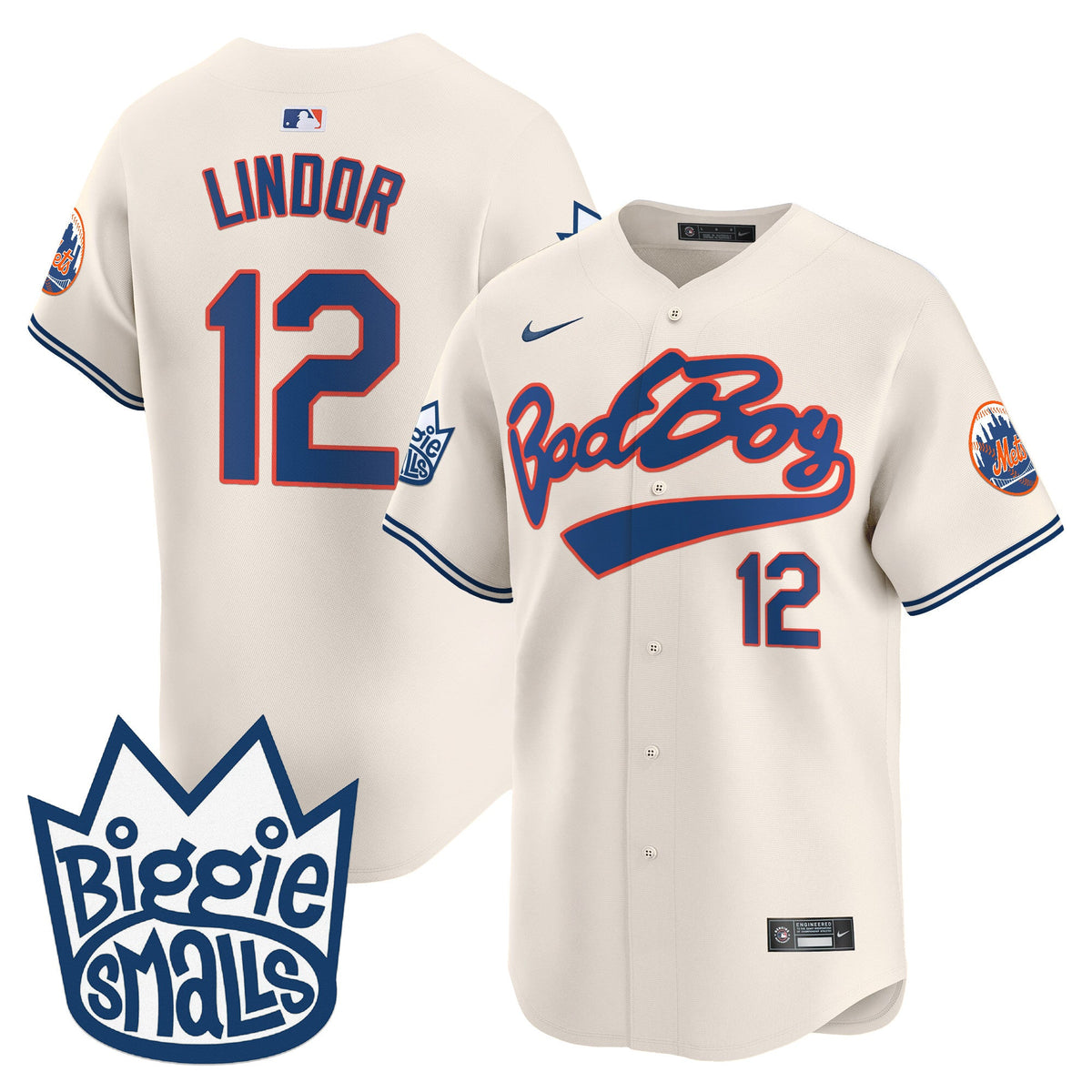 Men's Mets Biggie Smalls Vapor Premier Limited Jersey - All Stitched