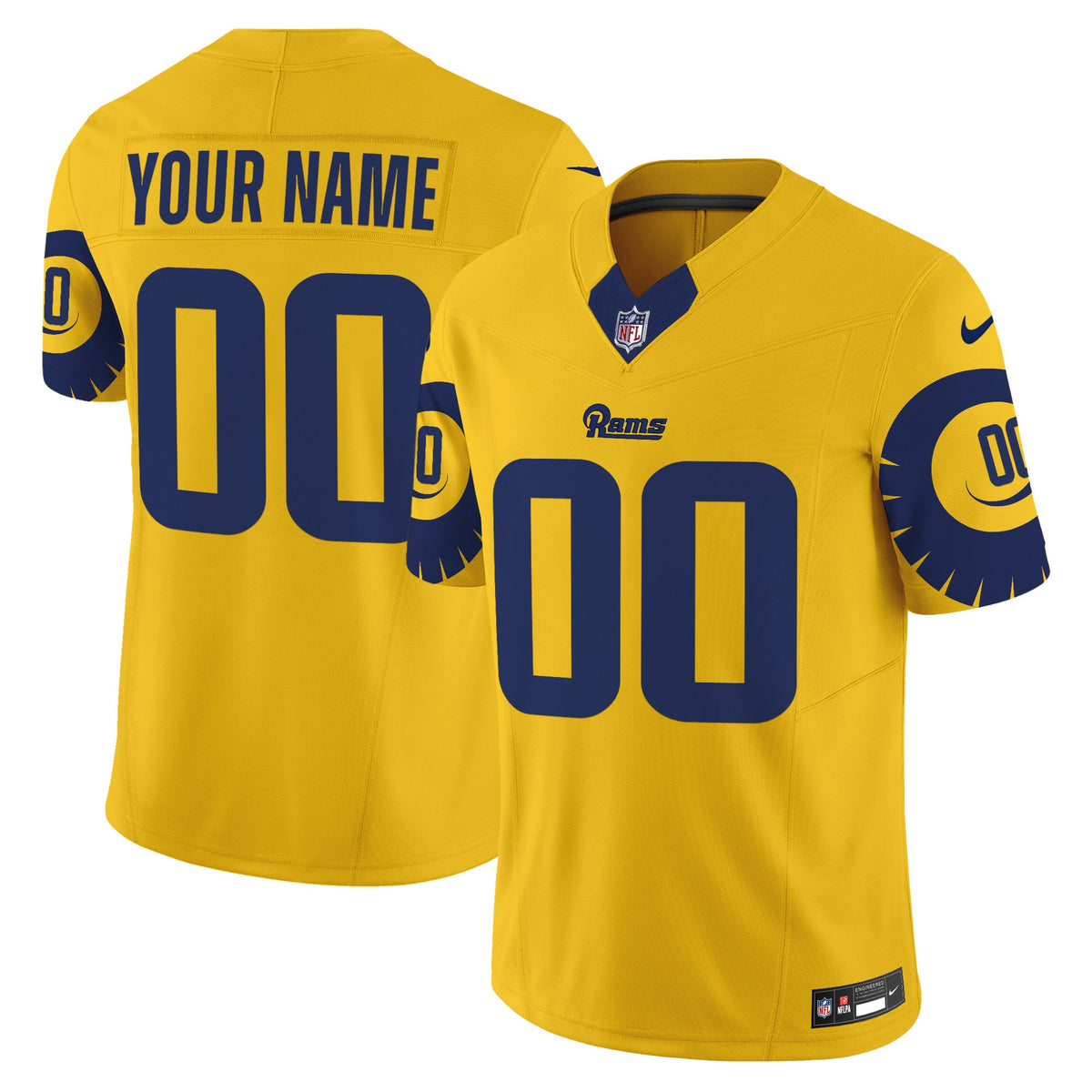 Rams Special Vapor Limited Custom Jersey - All Stitched
