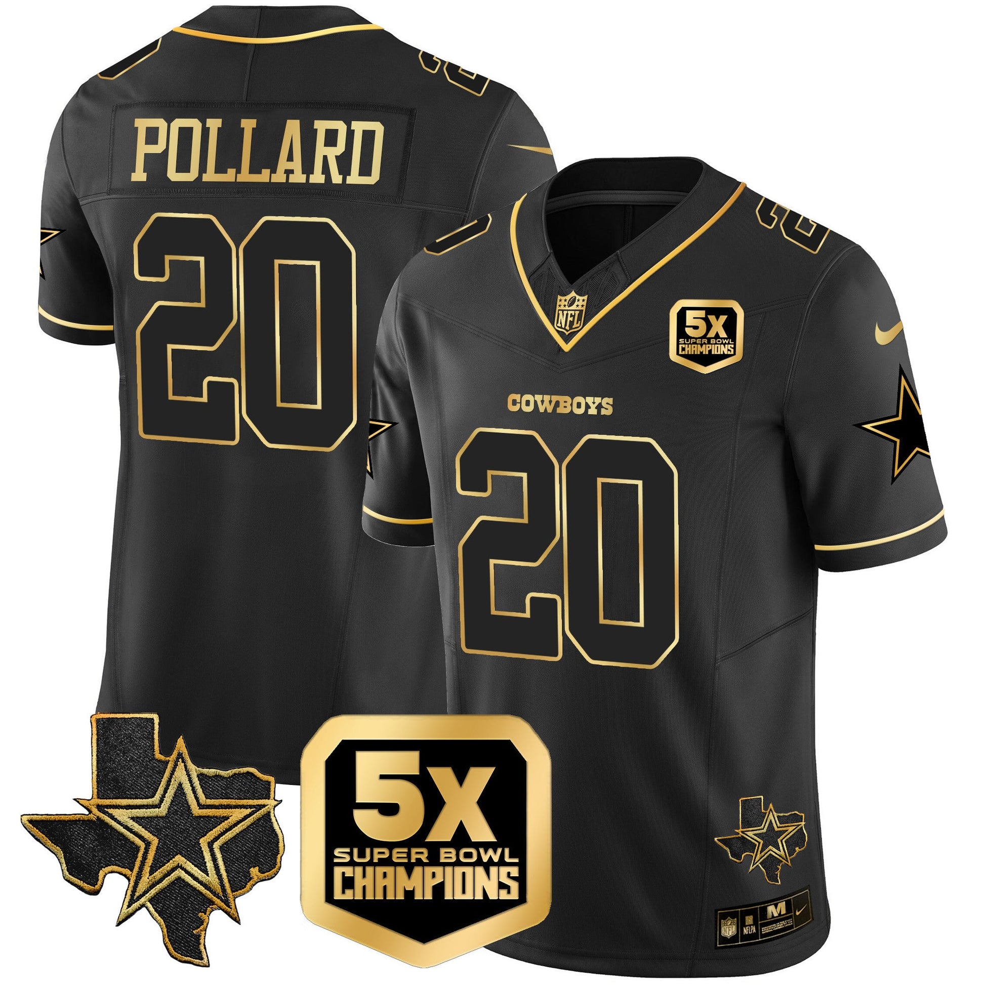 Men's Cowboys 5x Super Bowl Champions Vapor Limited Jersey - All Stitched