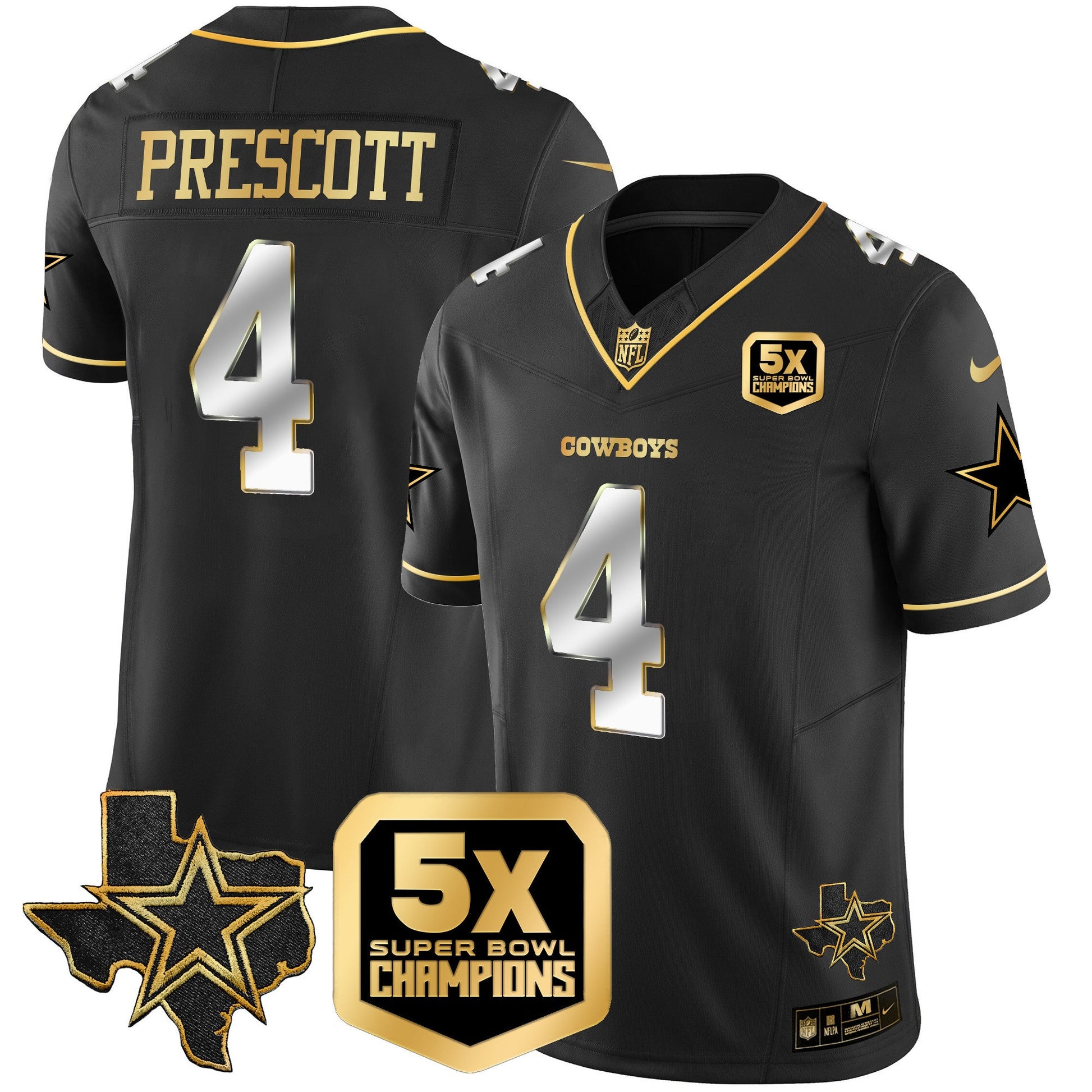 Men's Cowboys 5x Super Bowl Champions Vapor Limited Jersey - All Stitched