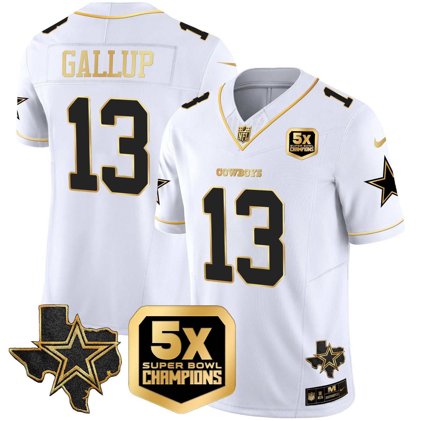 Men's Cowboys 5x Super Bowl Champions Vapor Limited Jersey - All Stitched