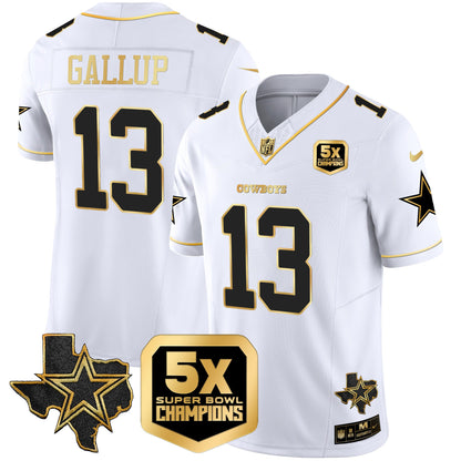 Men's Cowboys 5x Super Bowl Champions Vapor Limited Jersey - All Stitched