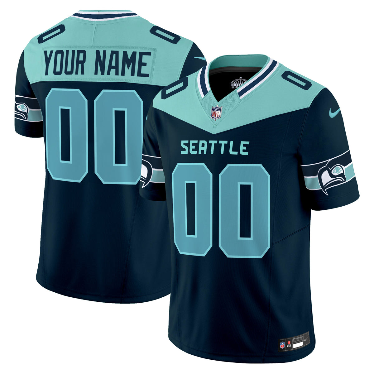 Seahawks "Seattle City" Vapor Limited Custom Jersey - Stitched