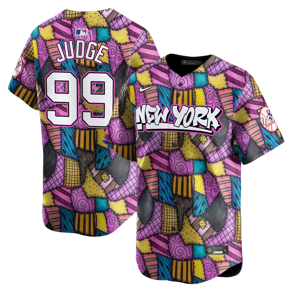 Yankees Patchwork Scraps Style Vapor Premier Limited Jersey - Printed
