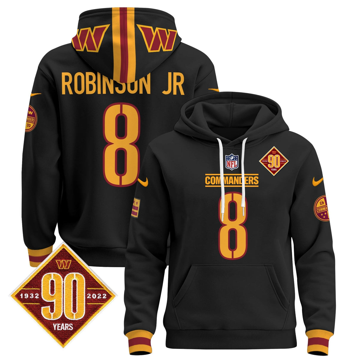 Men's Washington Commanders 2024 Pullover Hoodie - All Stitched