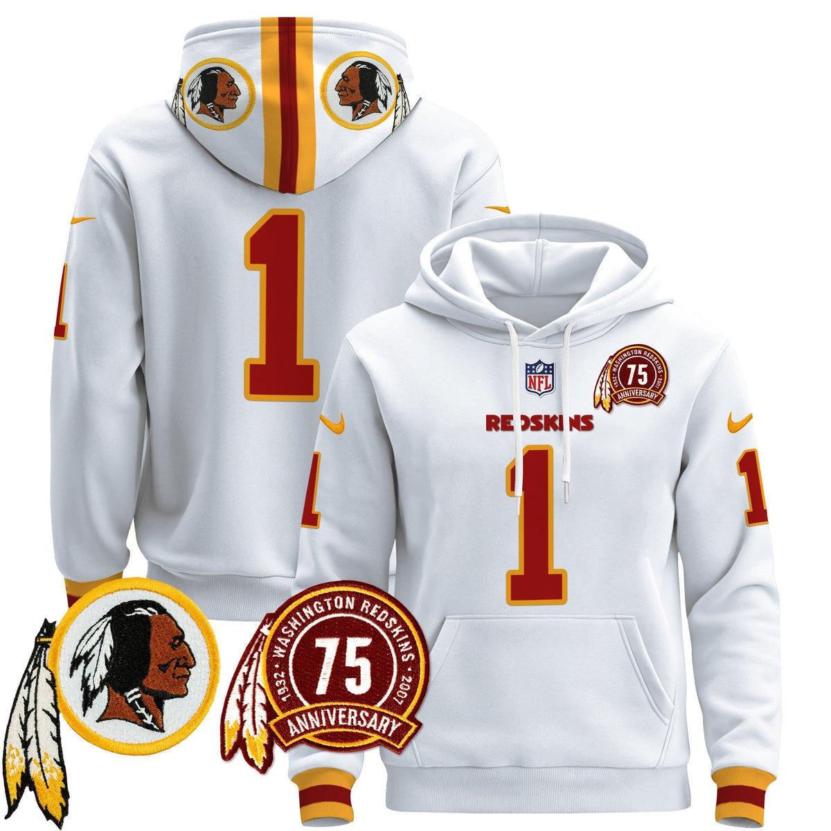 Men's Washington Redskins 2024 Pullover Hoodie - All Stitched