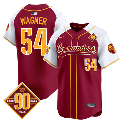 Men's Washington Commanders 90th Anniversary Patch Vapor Premier Limited Jersey - All Stitched