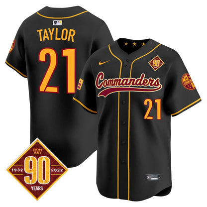 Men's Washington Commanders 90th Anniversary Patch Vapor Premier Limited Jersey - All Stitched