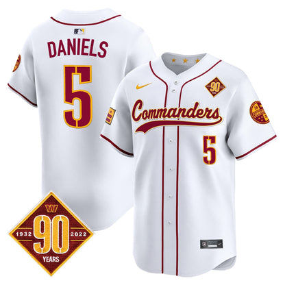 Men's Washington Commanders 90th Anniversary Patch Vapor Premier Limited Jersey - All Stitched
