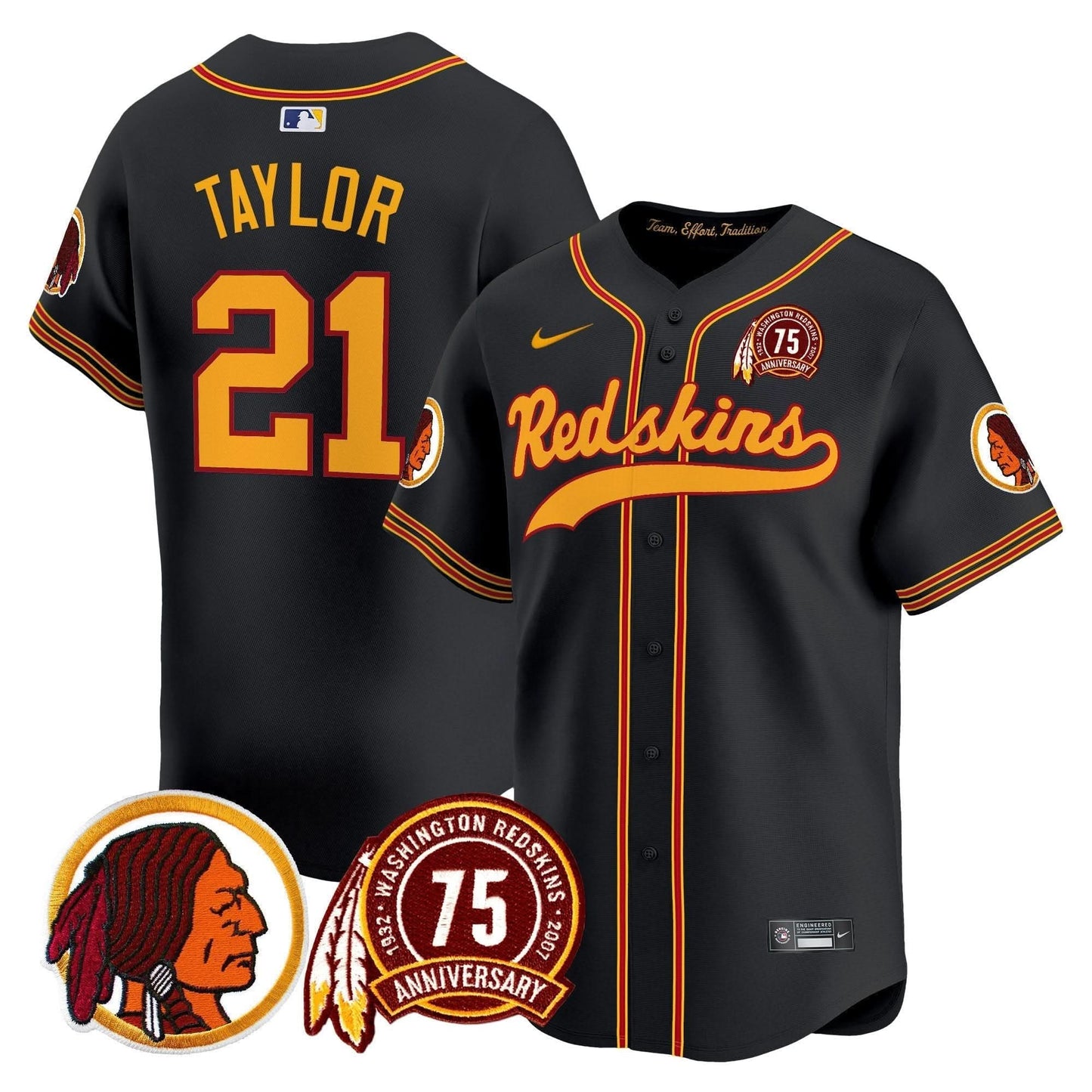 WR 75th Patch Throwback Vapor Premier Limited Jersey - All Stitched