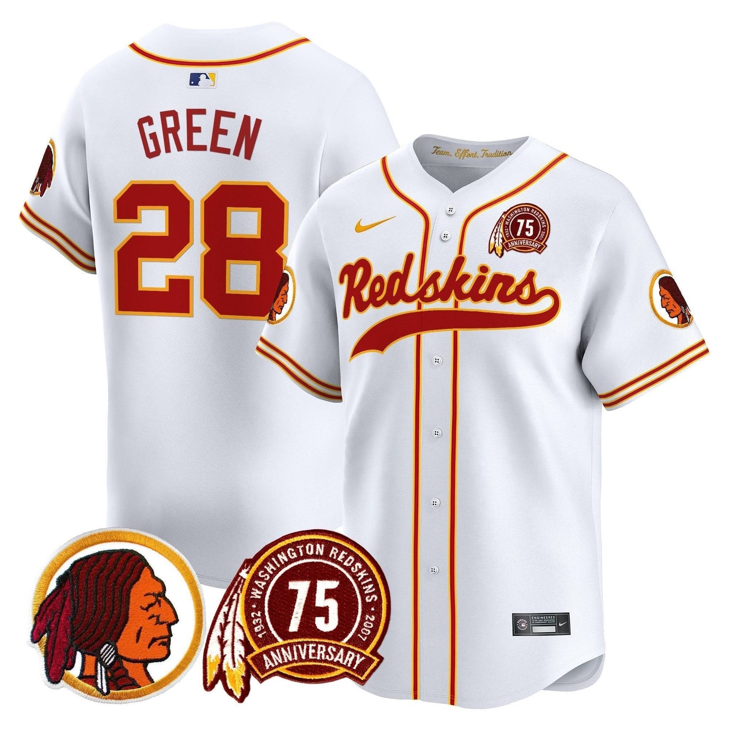 WR 75th Patch Throwback Vapor Premier Limited Jersey - All Stitched