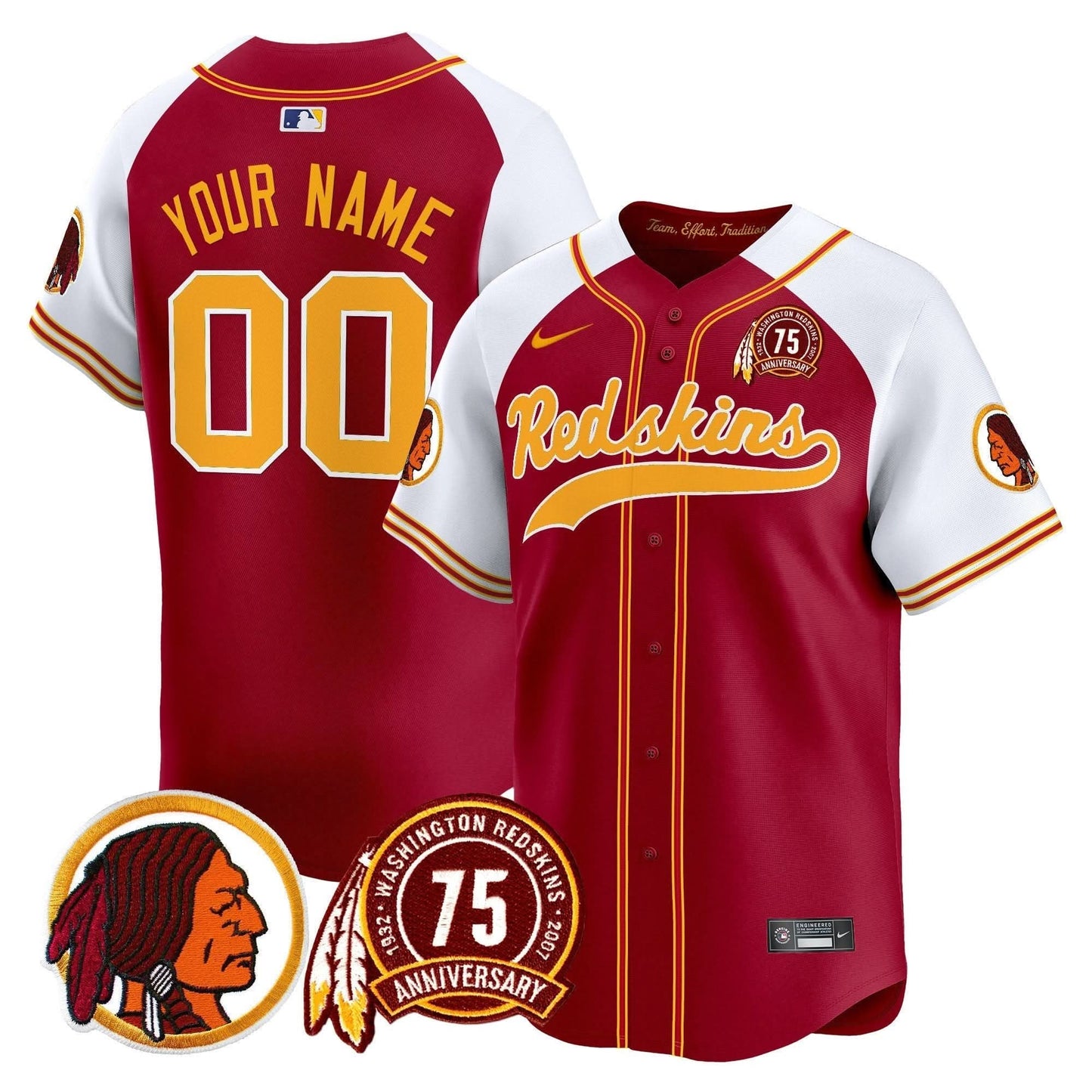 WR 75th Patch Throwback Vapor Premier Limited Custom Jersey - All Stitched